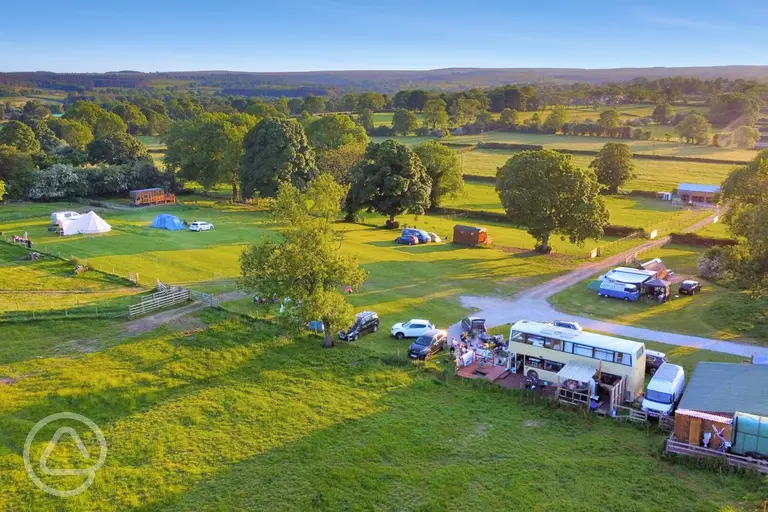 Overview of Ivy Bank Staycation and surrounding fields