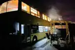Double decker Dennis converted bus with a private hot tub