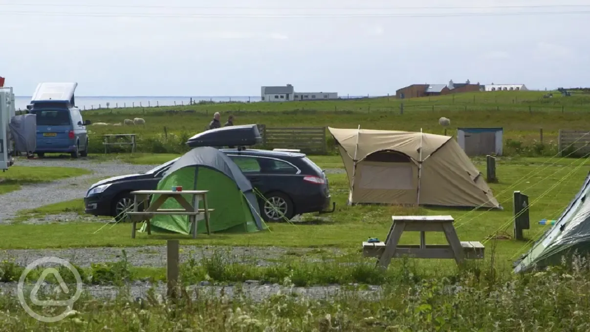 Tent camping at Kilbride Campsite