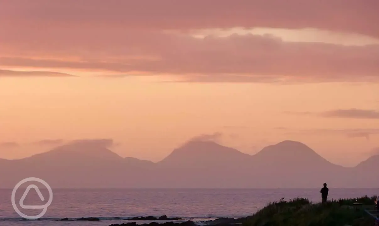 Sunset over Islay from campsite