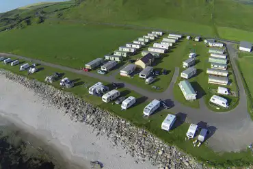  Camping and touring area overlooks the beach