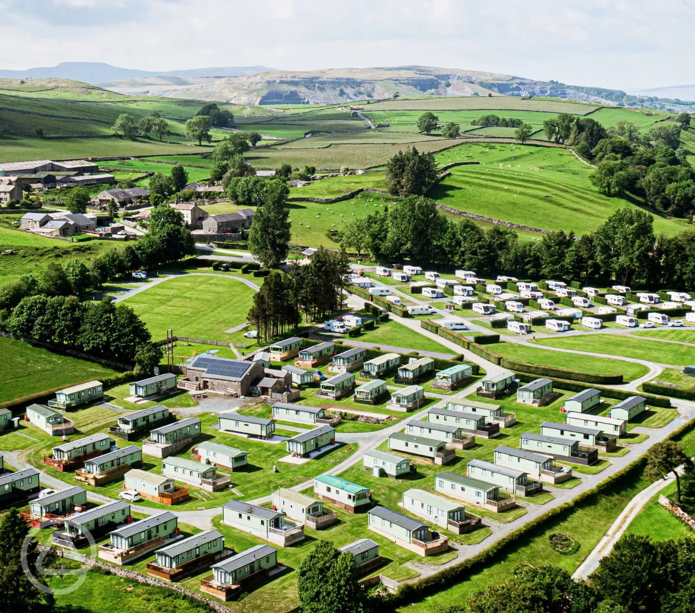 Aerial of the campsite