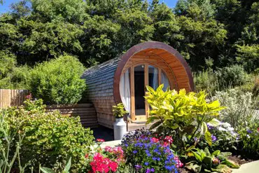 Glamping pod at Knotlow Farm, adult only and sleeping a maximum of two people