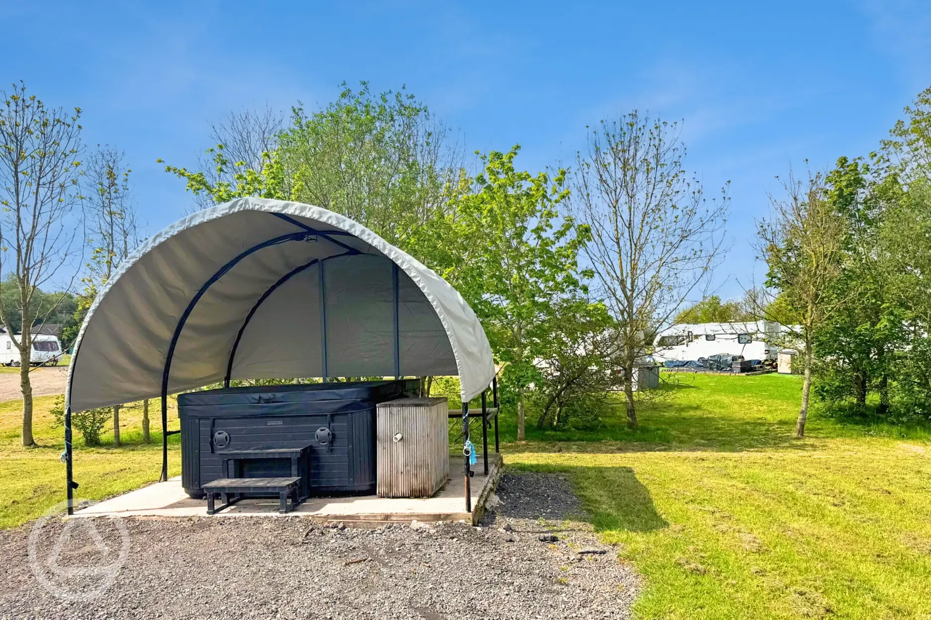 Hardstanding pitches with hot tubs Hardstanding pitches with hot tubs