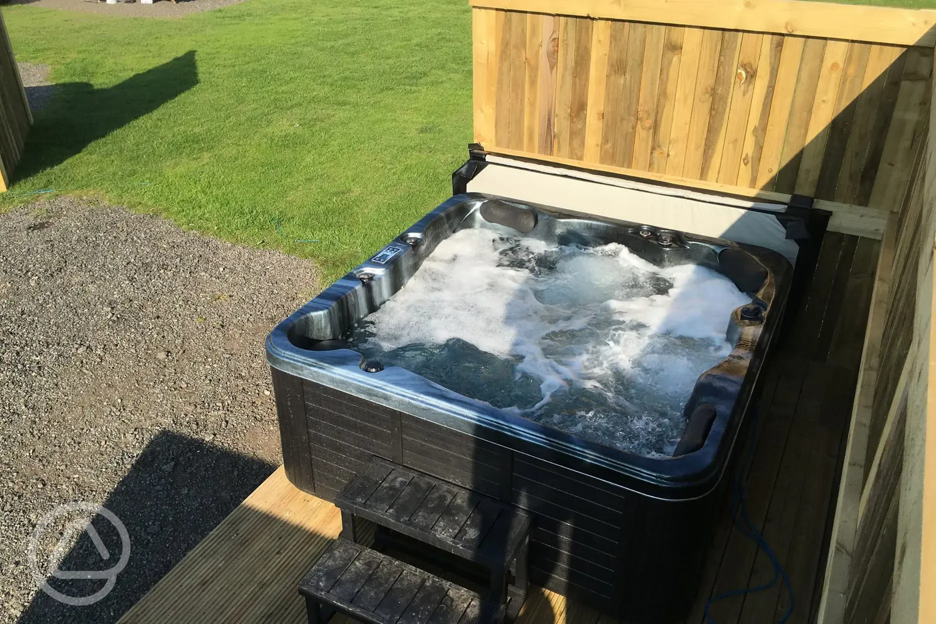 Hardstanding pitches with hot tubs