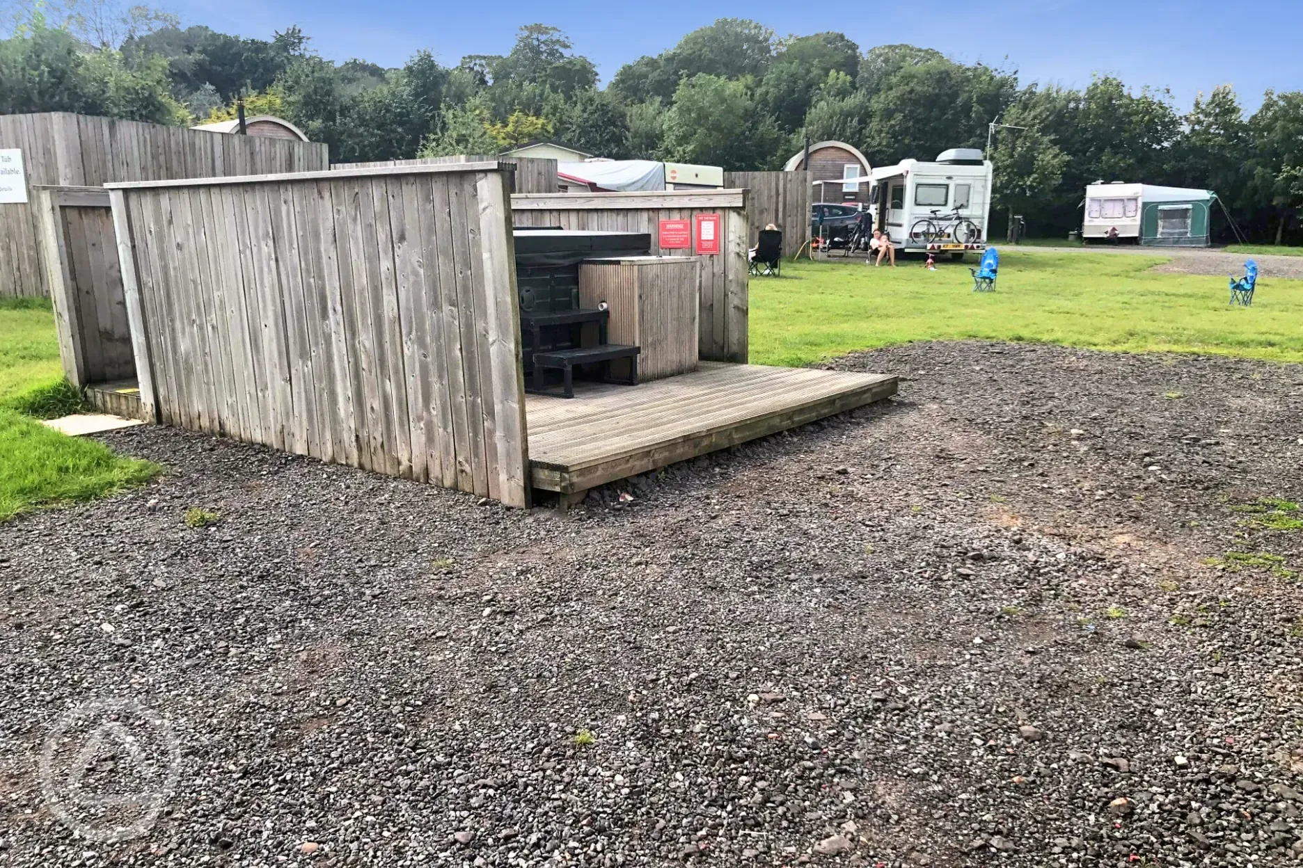 Hardstanding pitches with hot tubs Hardstanding pitches with hot tubs