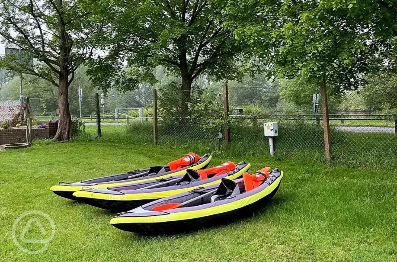 Kayaks can be delivered Laleham Camping Club