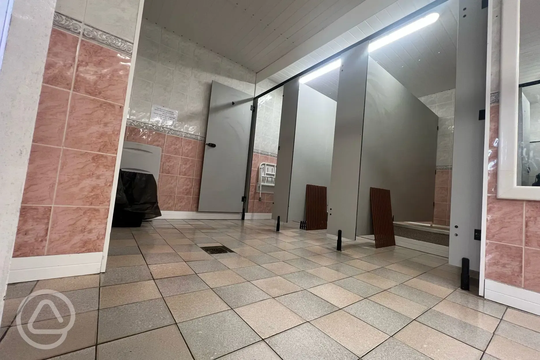 Ladies shower block with hot water