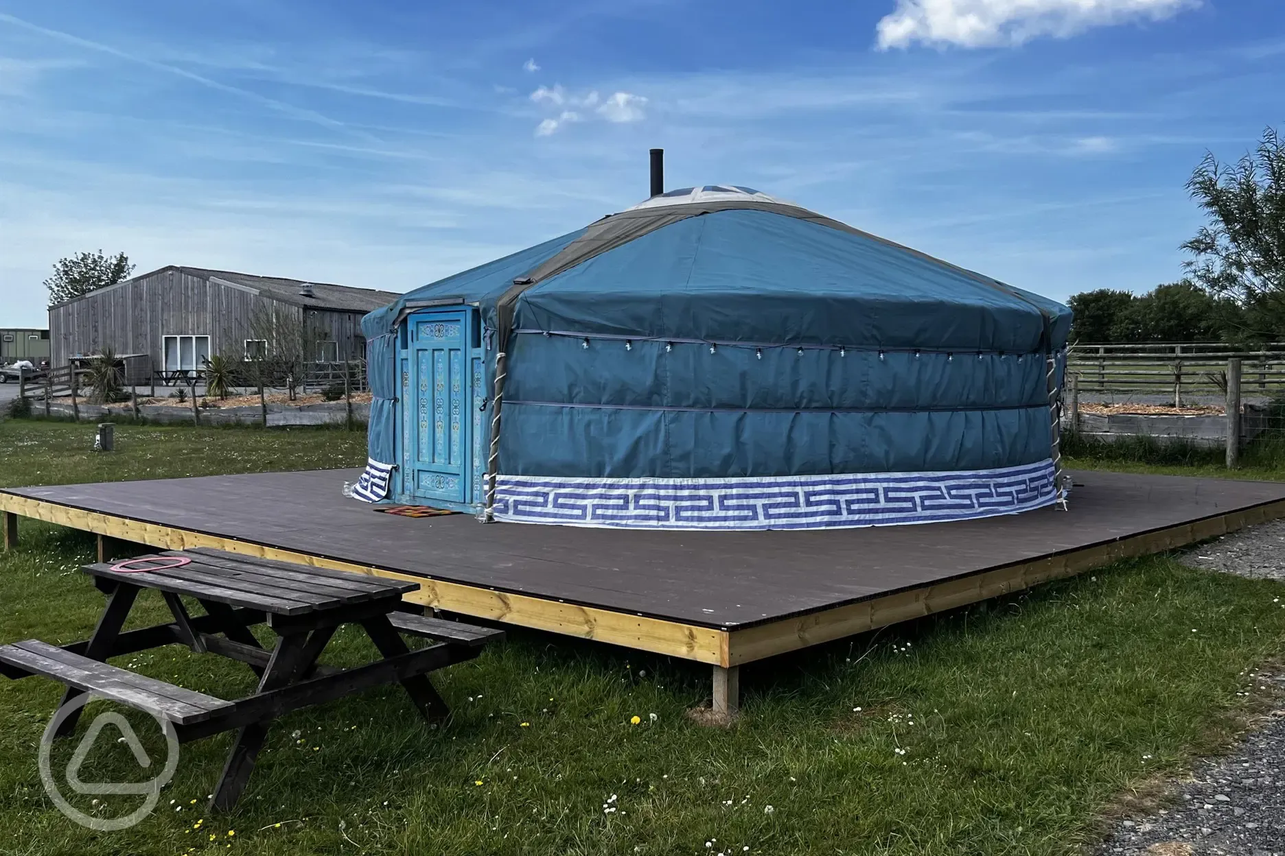 Yurt exterior, sleeping four