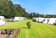 Caravans on electric hardstanding pitches