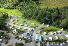 Aerial of the electric hardstandings at Lidalia Caravan Park
