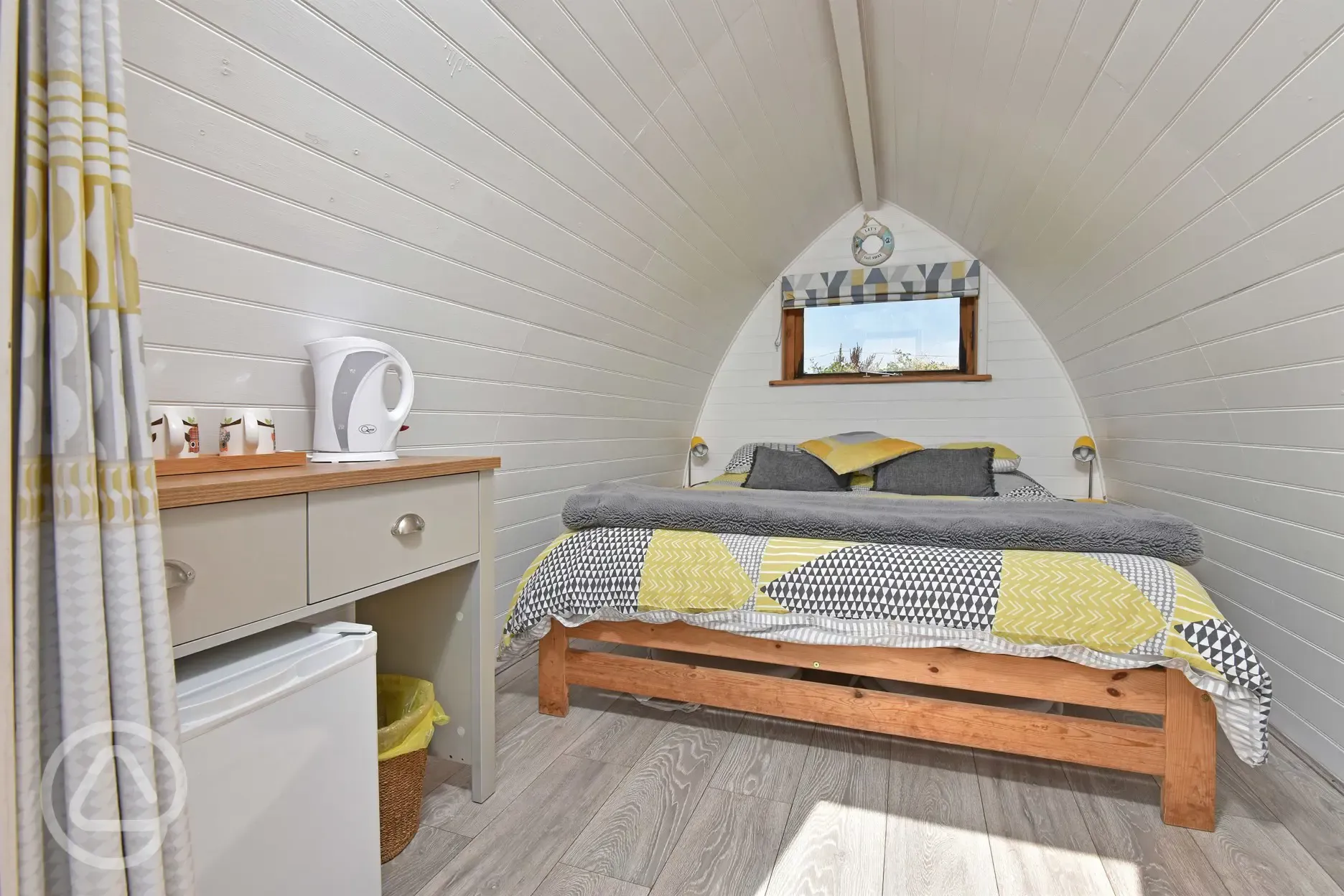 Atlantic, Pacific and Southern glamping pod interior 