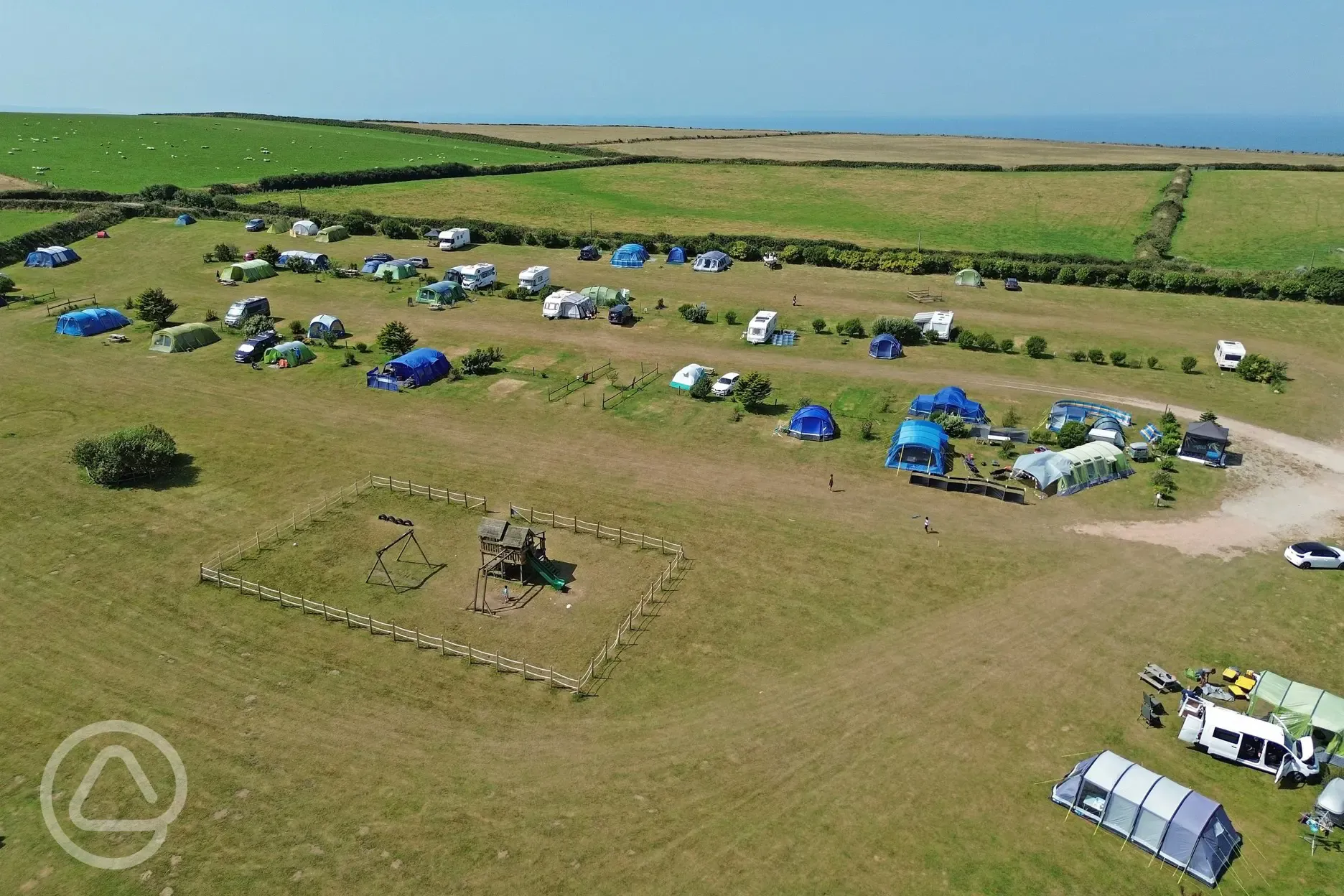 Aerial of the camping field 