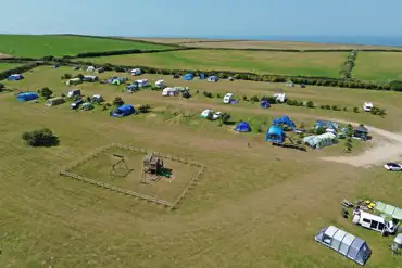 Aerial of the camping field 