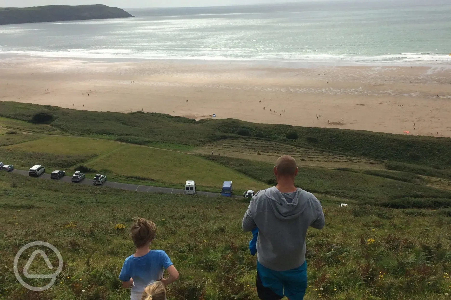 Families at Woolacombe beach