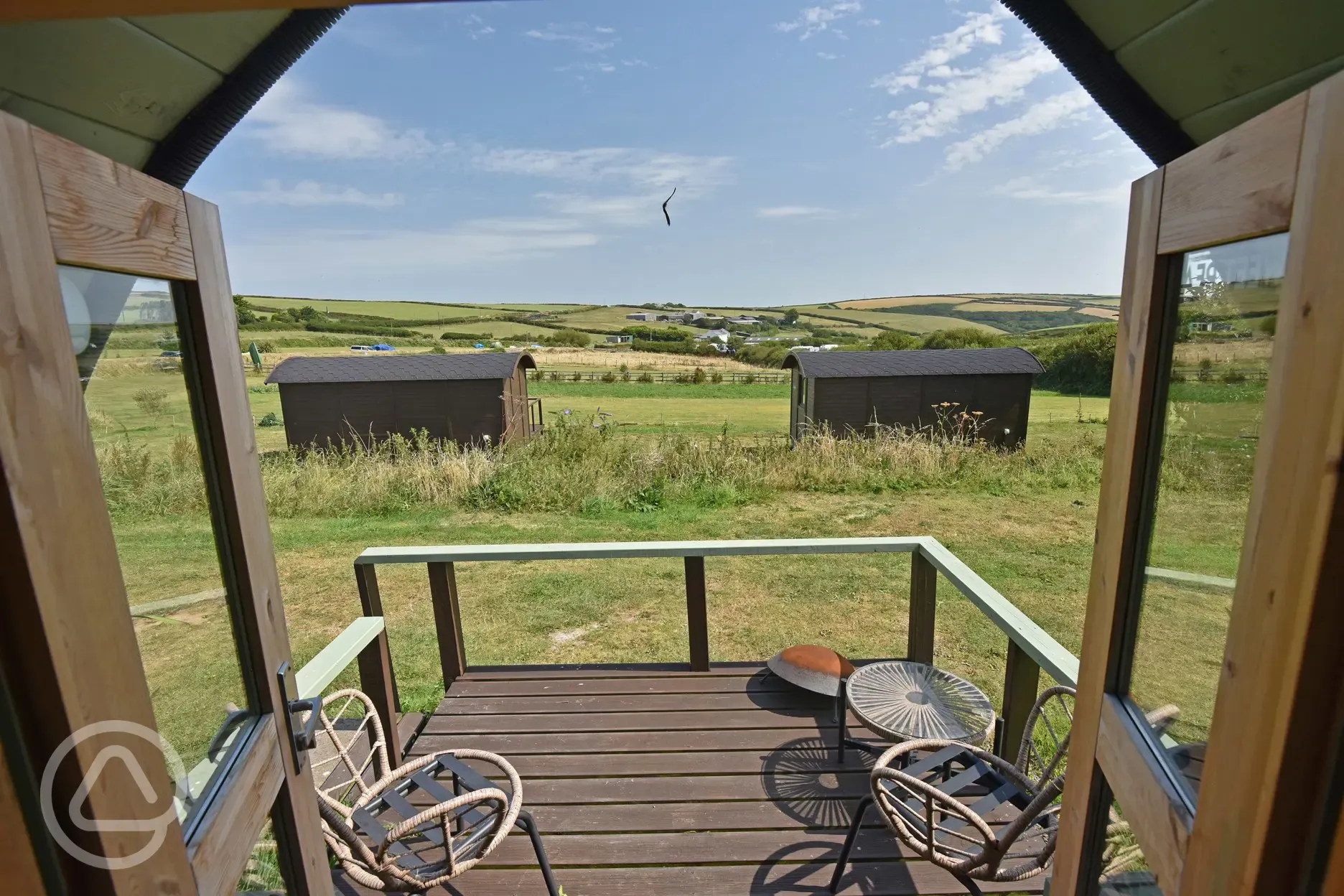 Sweet Pea glamping pod view 