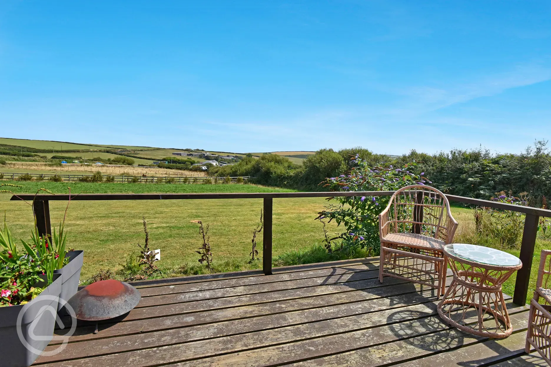 Glamping pod view 
