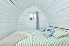Sweet Pea camping pod with a double bed Sweet Pea camping pod with a double bed