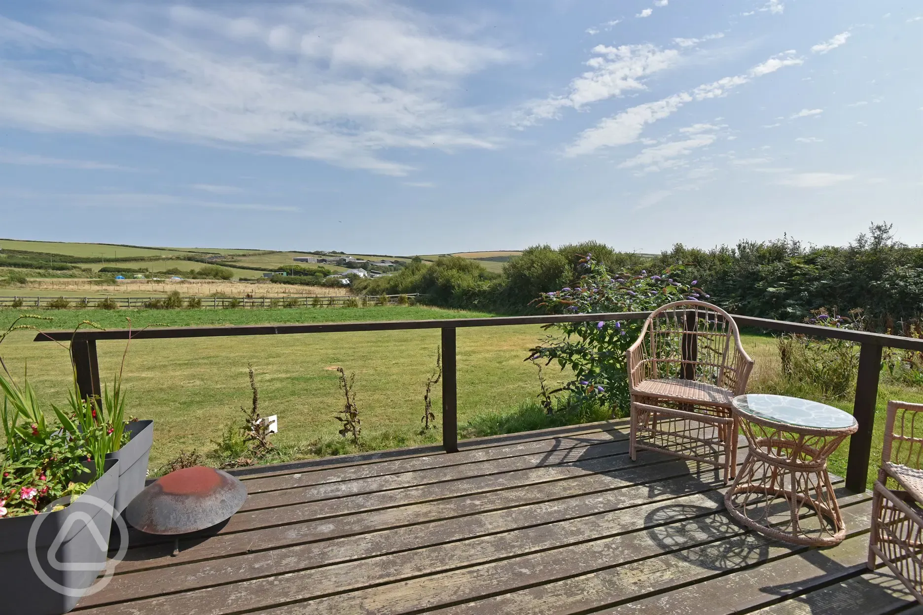 Glamping pod view 