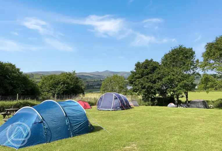 Non electric grass pitches at Llangorse Multi Activity Centre