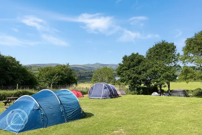 Non electric grass pitches at Llangorse Multi Activity Centre