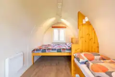 Camping pod double bed and single bed (bedding and linen provided) Camping pod double bed and single bed (bedding and linen provided)