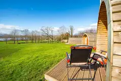 Camping pod views overlooking Llangorse Lake Camping pod views overlooking Llangorse Lake