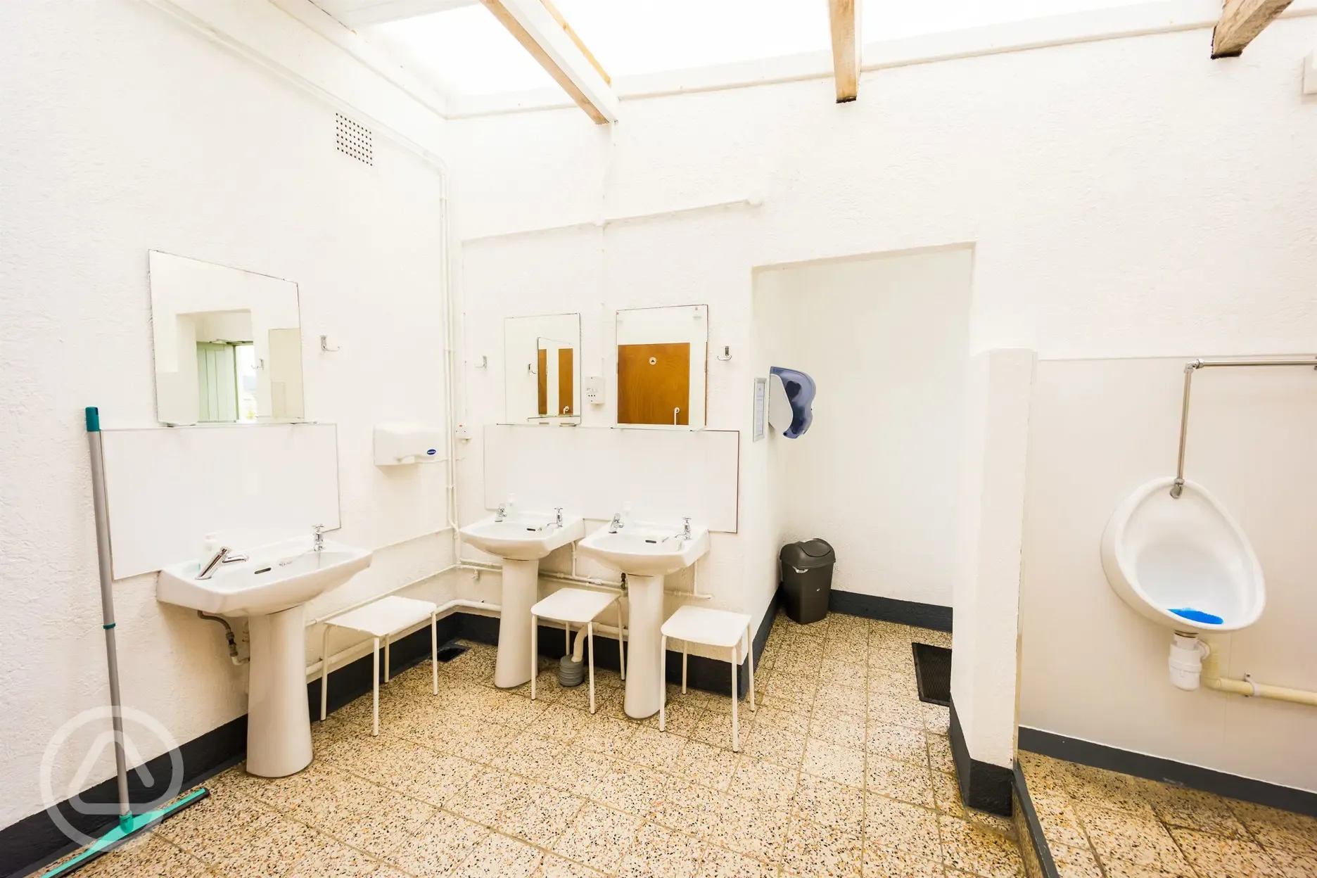Male toilets with urinals 