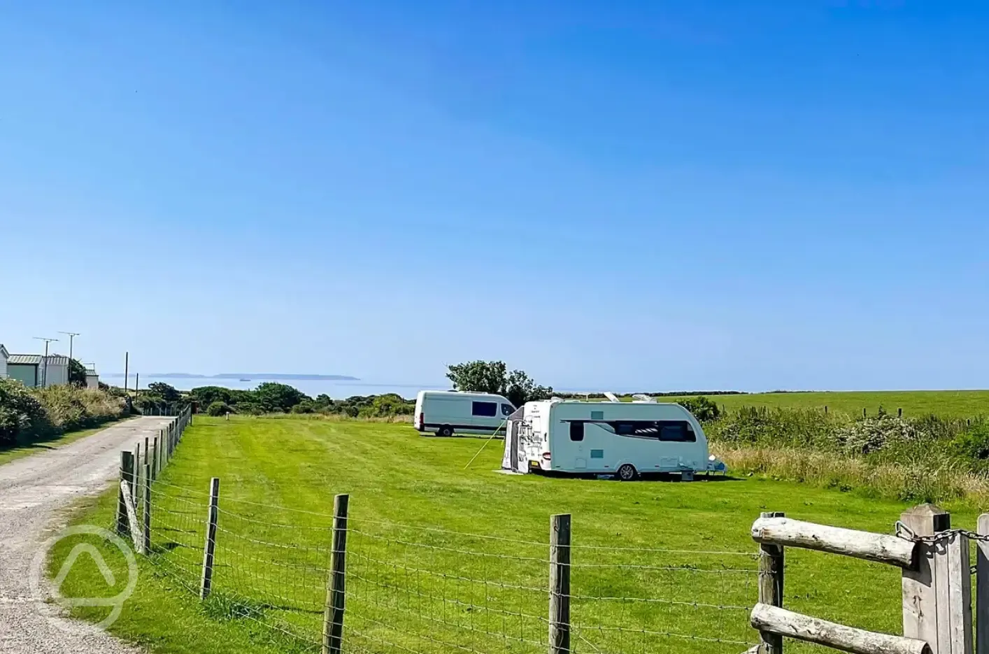 Electric grass pitches with sea views