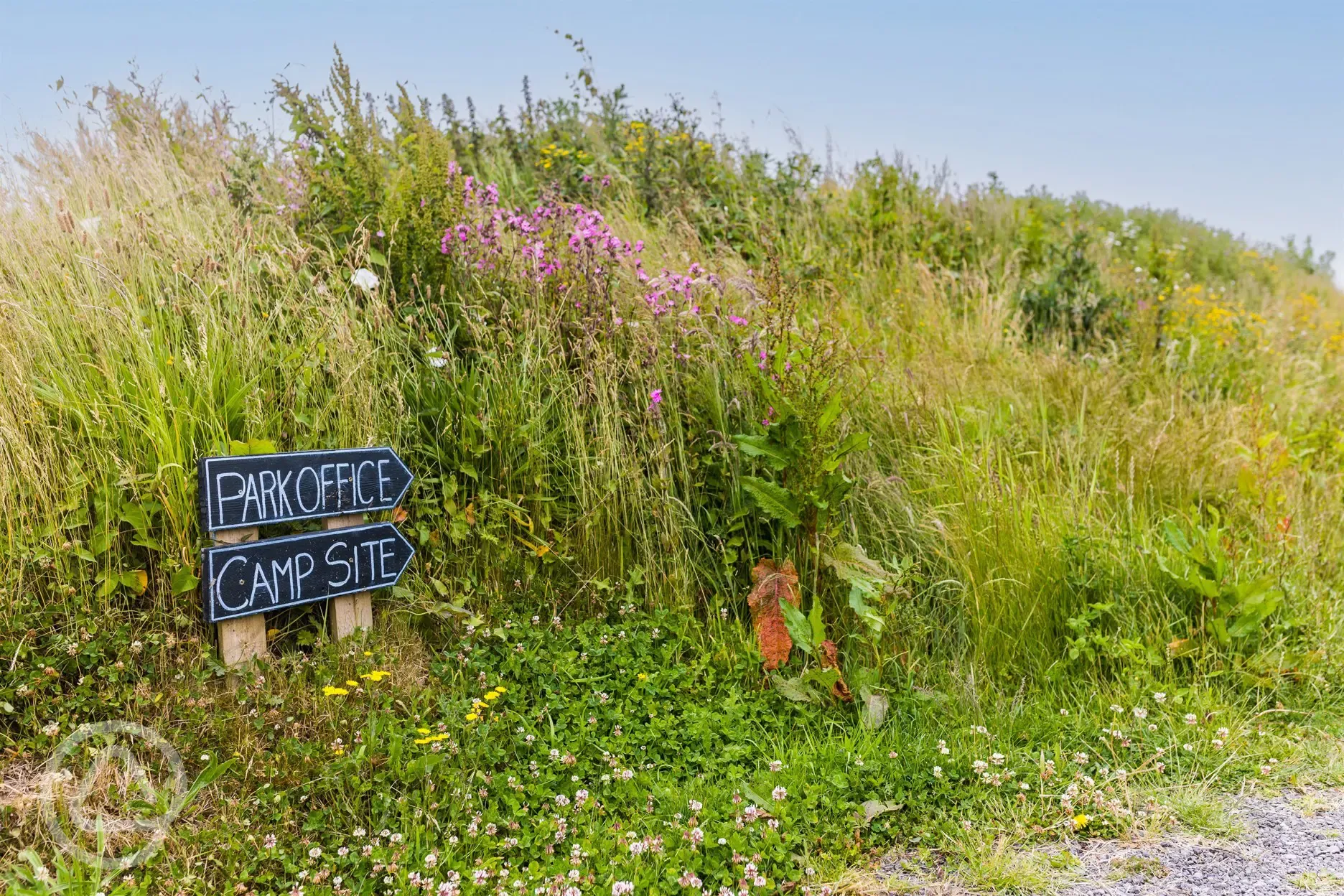 Llanungar Caravan and Camping direction signs