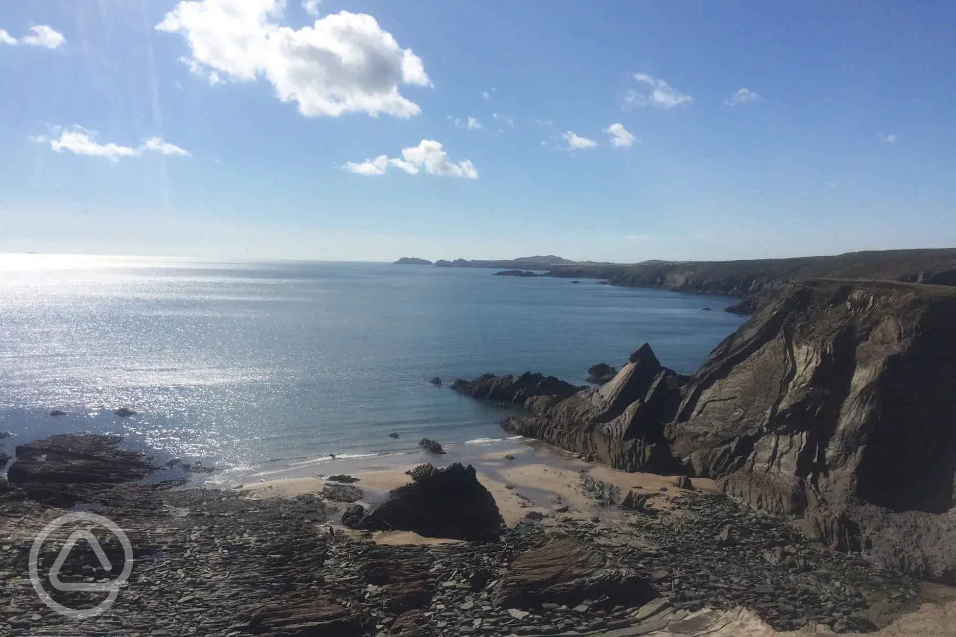 Aberllong Cove nearby to Llanungar Caravan and Camping