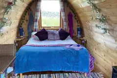 Woody glamping pod interior