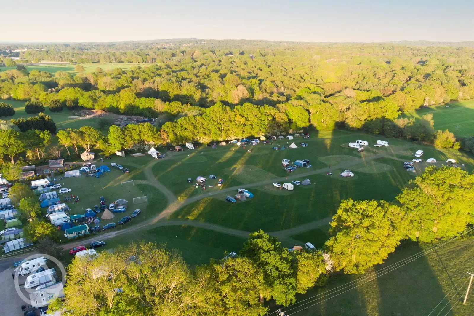 Aerial of the campsite