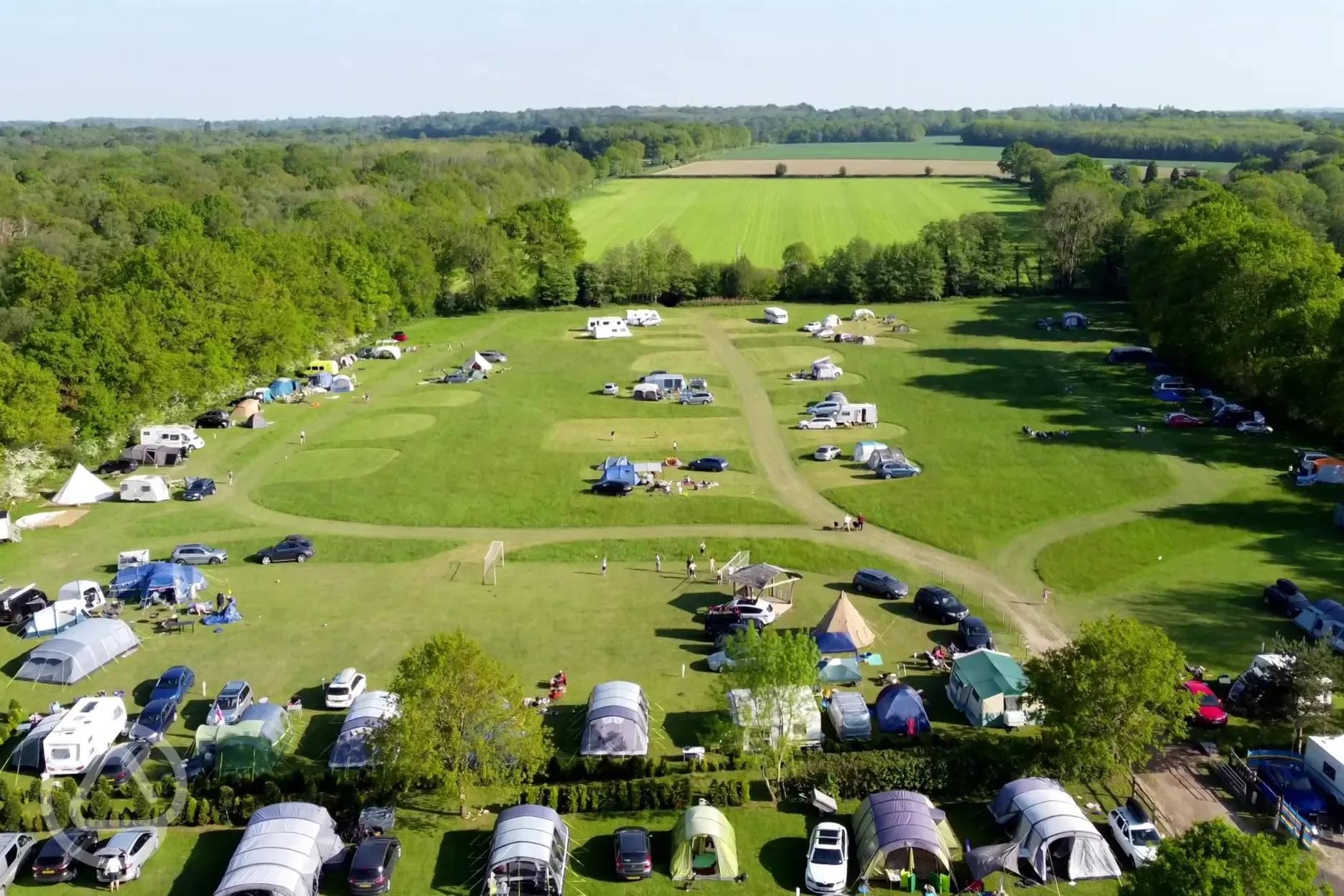 Aerial of the campsite