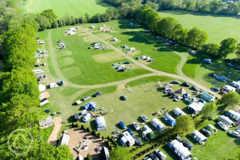 Aerial of the campsite