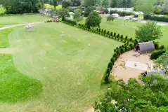 Aerial of the grass pitches