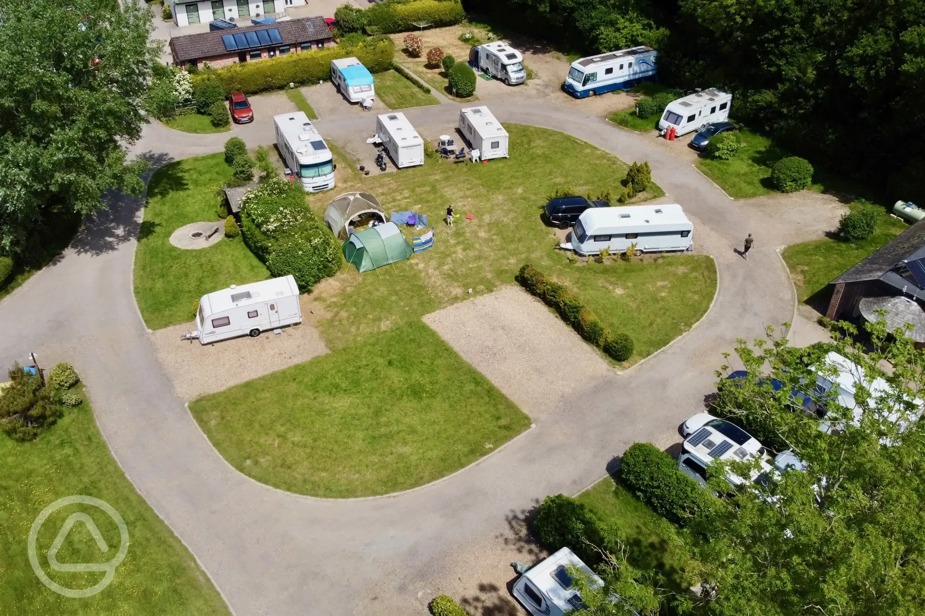 Aerial of the campsite