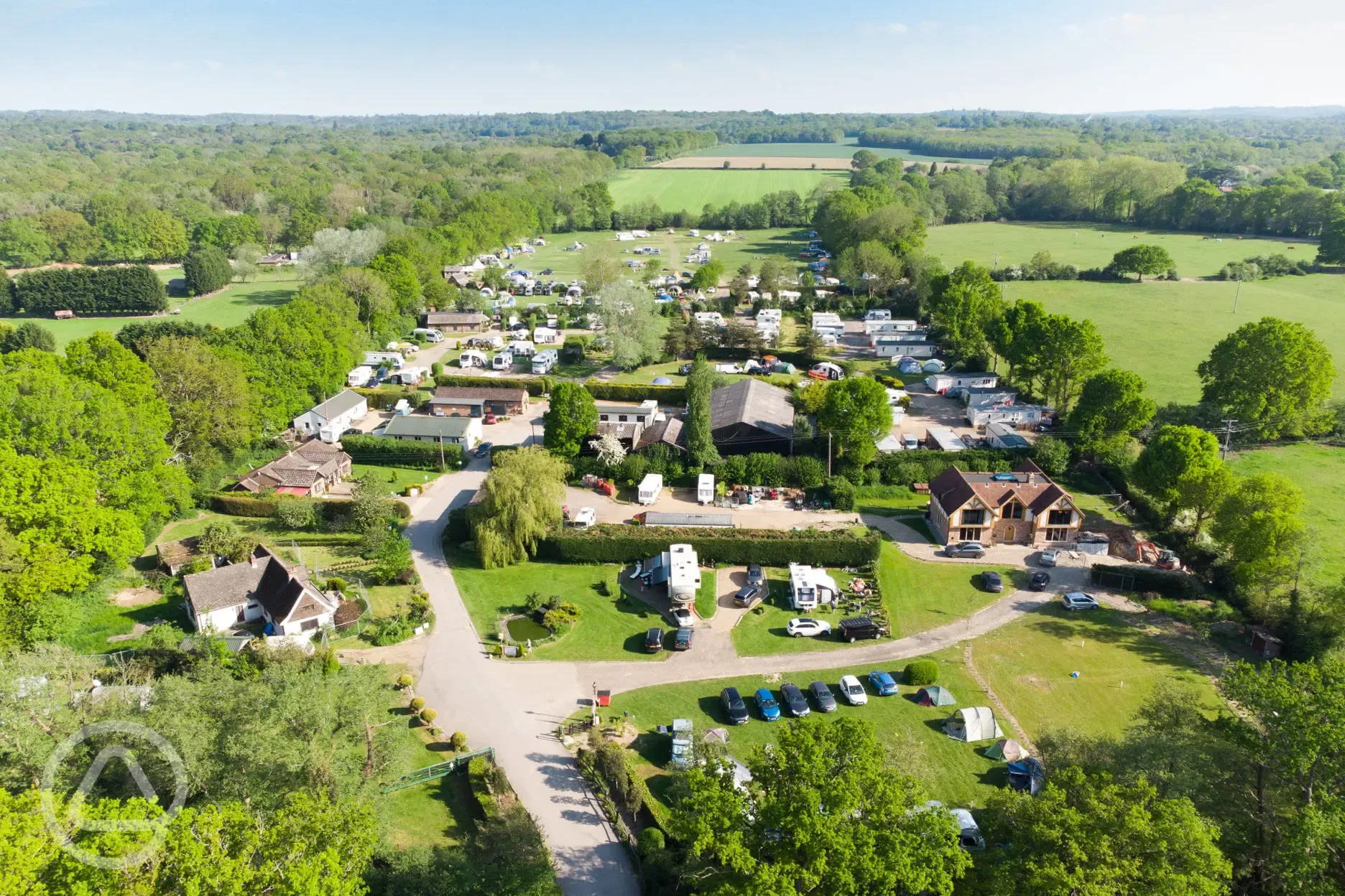 Aerial of the campsite