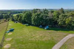 Aerial of grass pitches