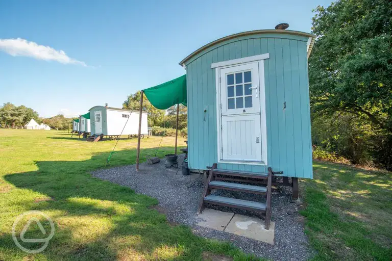 Shepherd's huts exterior