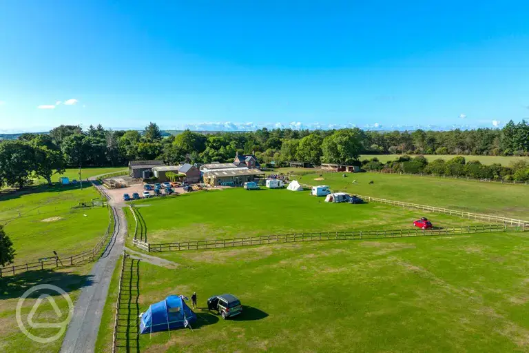 Aerial of the campsite