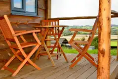 Caradoc Lodge with an outdoor decking and seating Caradoc Lodge with an outdoor decking and seating