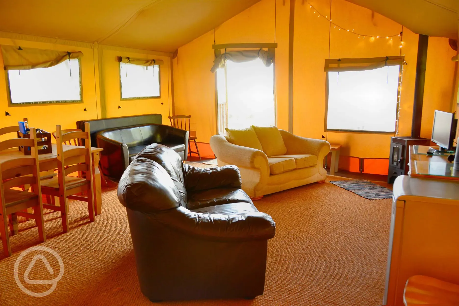 Safari tent interior