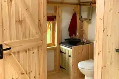 Roundhouse interior with an ensuite toilet Roundhouse interior with an ensuite toilet