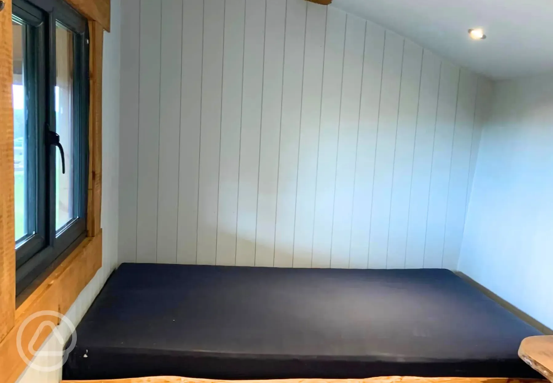 Moonshine and Sundown with a double bed (bedding not included but can be hired) Moonshine and Sundown with a double bed (bedding not included but can be hired)