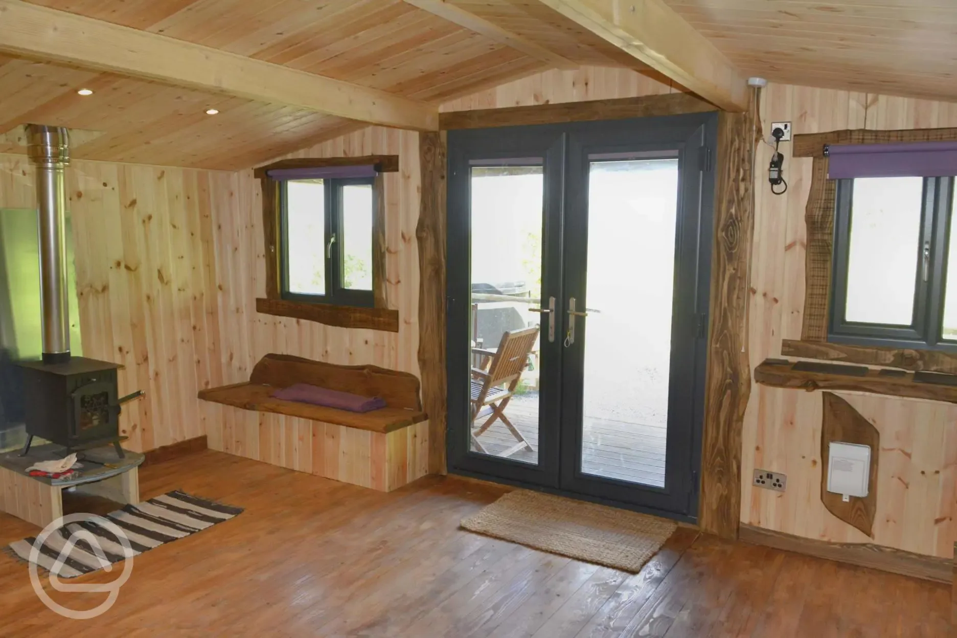 Caradoc Lodge with a wood burner Caradoc Lodge with a wood burner