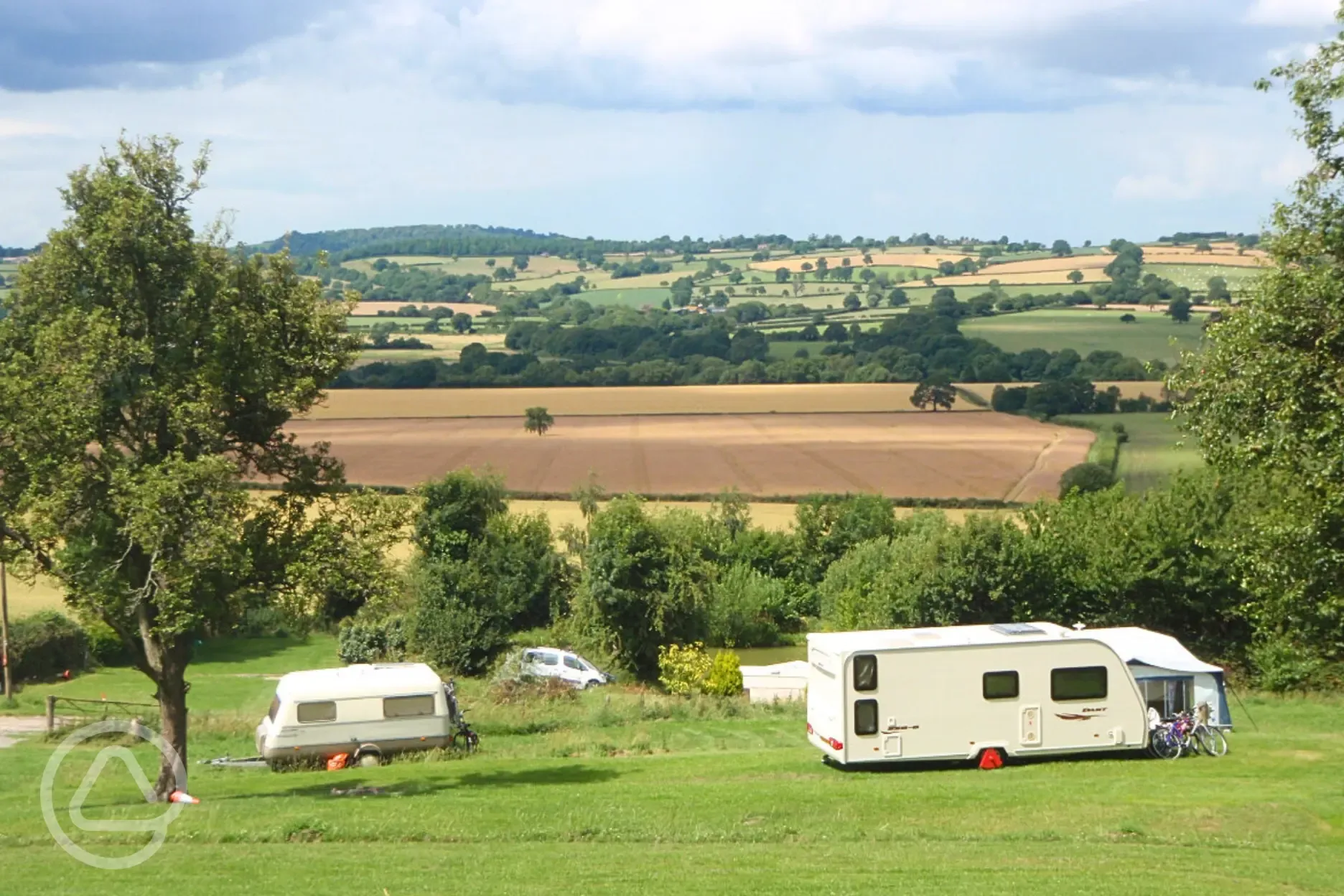 Grass touring pitches Grass touring pitches