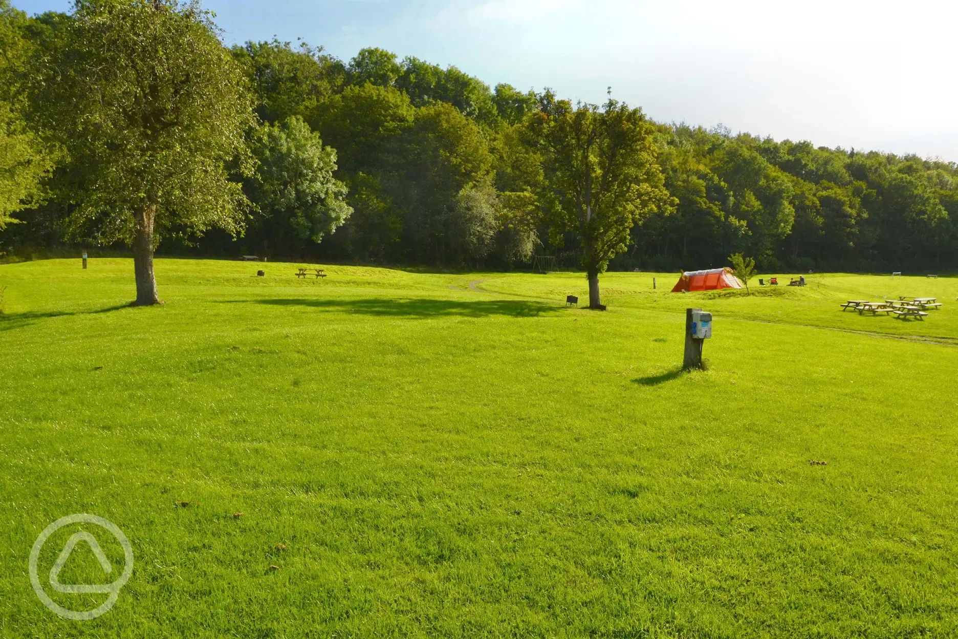 Tent camping at Lower Hill Campsite