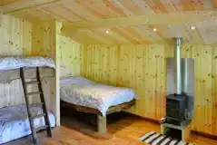 Caradoc Lodge with a double bed and bunk bed Caradoc Lodge with a double bed and bunk bed