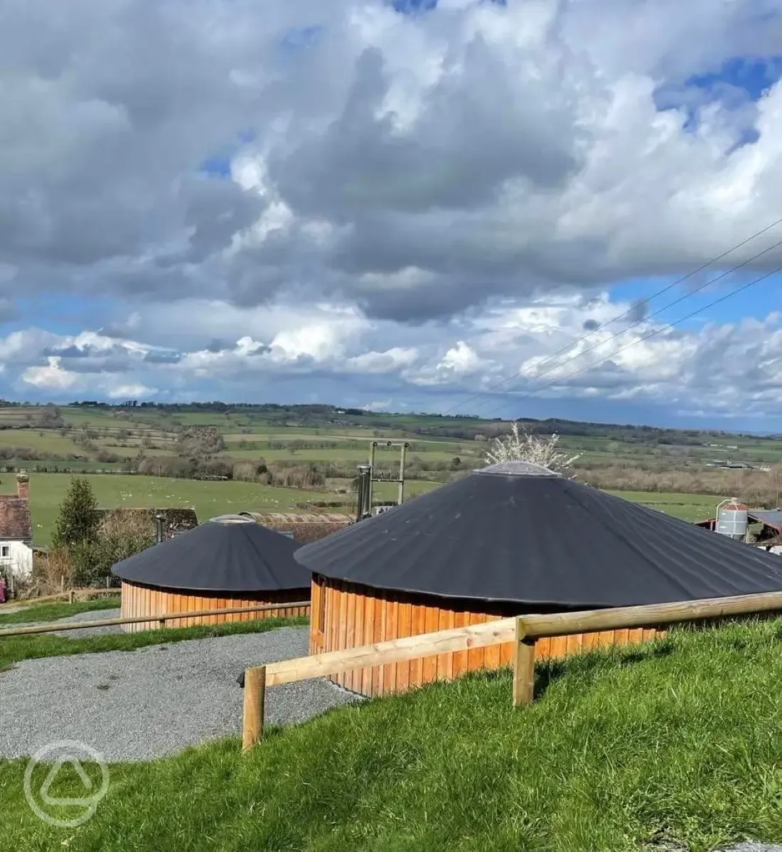 Roundhouses with countryside views Roundhouses with countryside views